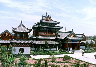 仿古青磚古建筑